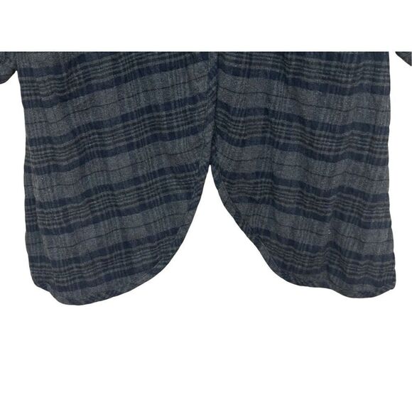 Free People Duster Womens Gray Oversized Plaid Flannel Coat Robe Jacket - Picture 4 of 8